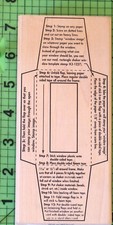 Med. Rectangle Shaker Template 7/8" x 2 5/16" center rubber stamp Art Gone Wild