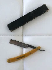 VINTAGE! STRAIGHT RAZOR Dubl Duck SPECIAL #1 Pearlduck Blade Solinger Germany