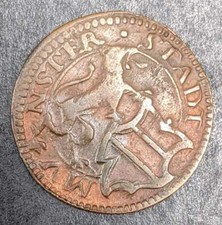 1689 Germany Munster Copper 4 Pfennig