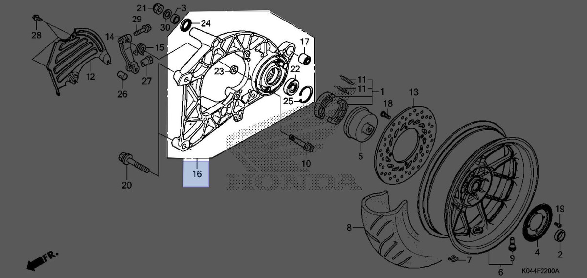 その他 201 Honda 2014-2016 NSS Swingarm Assembly 52100-K04-900 New OEM | eBay