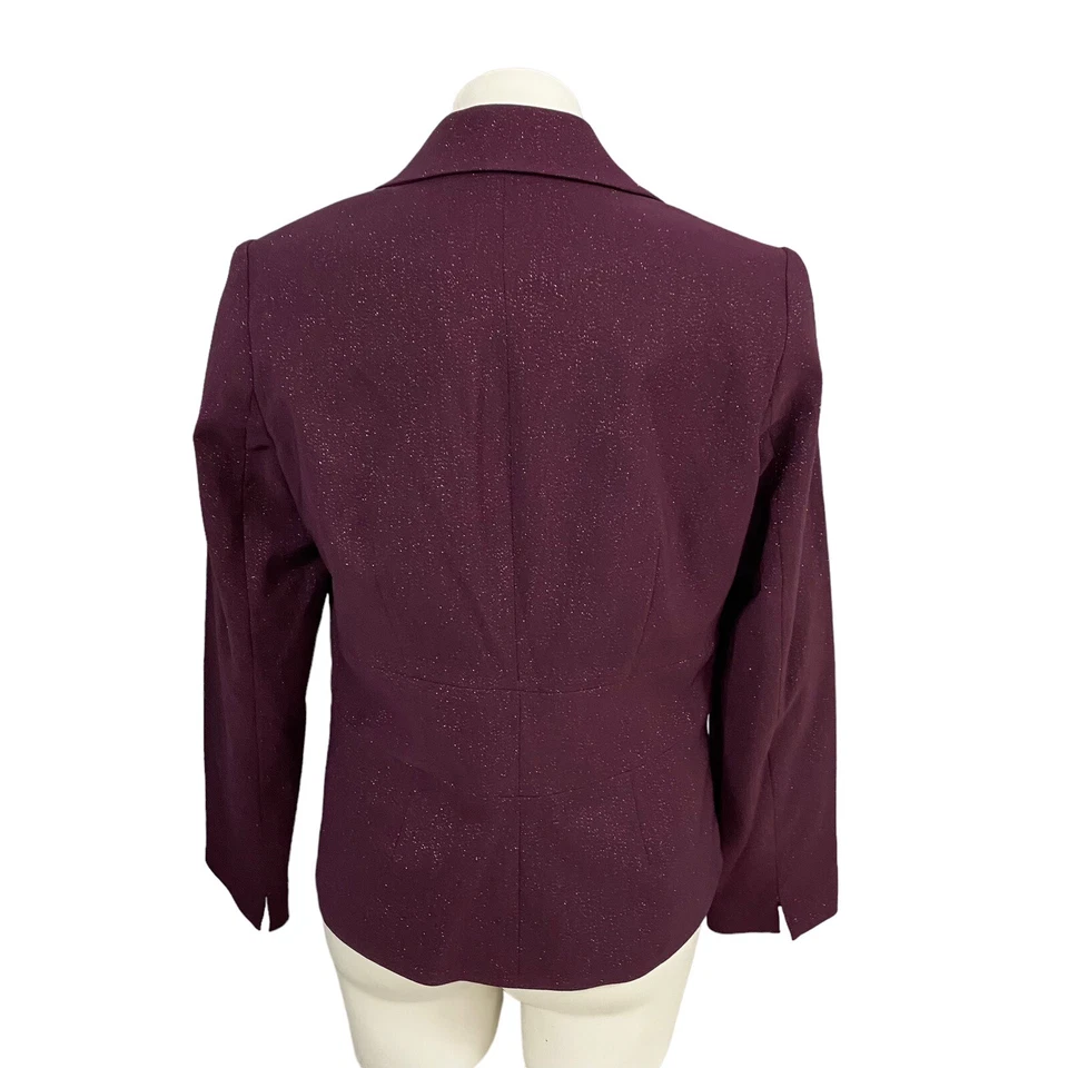 Blazer Parallel Mujer 12 Púrpura Mancha Chaqueta Vacaciones Oficina Informal Trabajo Fiesta Foto 2 de 4