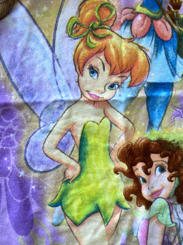 Vintage ~ Disney FAIRIES Strandtuch ~ Tinkerbell ~ lila, 100% Baumwolle, klassisch - Bild 5 von 14
