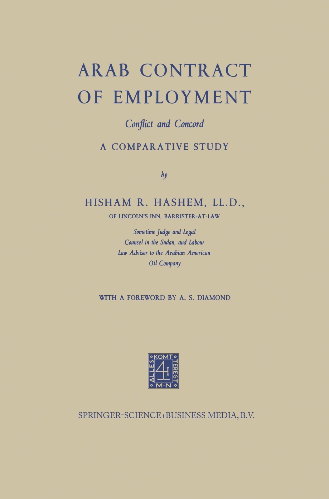 Thumbnail - Hisham Rif¿at Hashem | Arab Contract Of Employment | Taschenbuch |