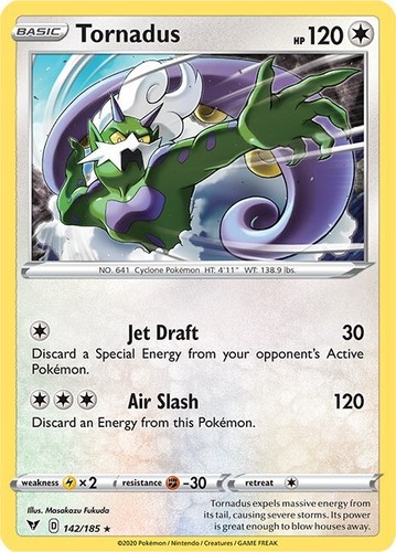 Pokemon Card - Vivid Voltage 142/185 - TORNADUS (alternate holo
