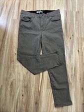 Wit  Wisdom Ankle Jeans Pants Taupe Size 10 Wide Stretch Waistband