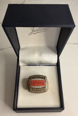 Supreme / Jostens World Famous Championship Ring 24K GOLD Layered Sterling Sz 10