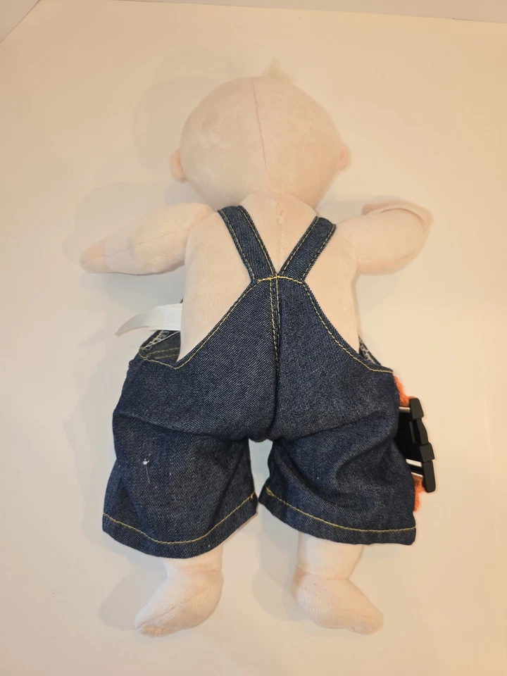 "Muñeca de peluche con mono rubia mejillas rosadas North American Bear Co 15""" Foto 2 de 3