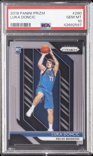 2018 PANINI PRIZM #280 LUKA DONCIC ROOKIE RC PSA 10