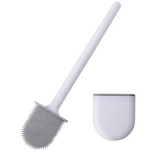 RV Toilet Bowl Brush, Brush Silicone Won't Damage Toilets, Wall White