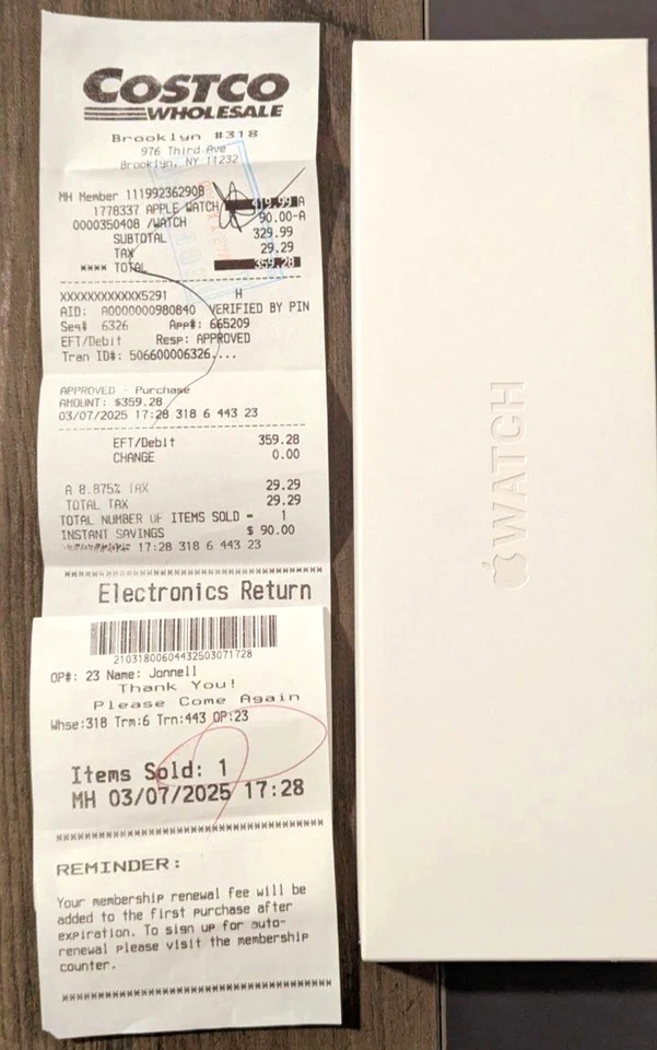 NEW Apple Watch Series 10 (GPS) 46mm Case w Ink Sport Loop Jet Black MWWR3LW/A   - Image 2 of 4