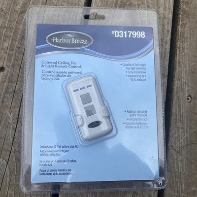 Harbor Breeze Universal Ceiling Fan and Light Remote Control 0317998 New Sealed