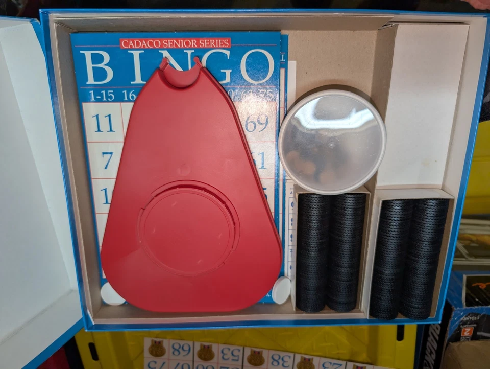 Cadaco Senior Series Bingo Game Classic Party Game Of Luck & Fun W/ Cards Chips - Image 3 of 4