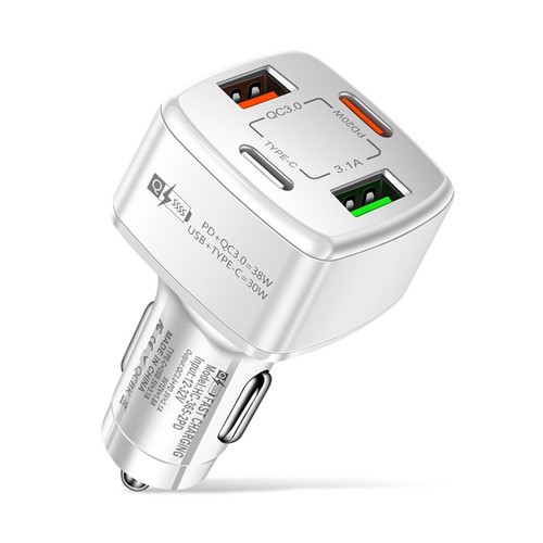 Télévision Universel 4-Port Voiture Chargeur for Téléphone Rapide Pd 20W Type C - Photo 2 sur 9