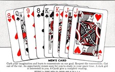 PLAYING CARDS, Men's Card Fortune Series Postcard - Exhibit Supply Co.
