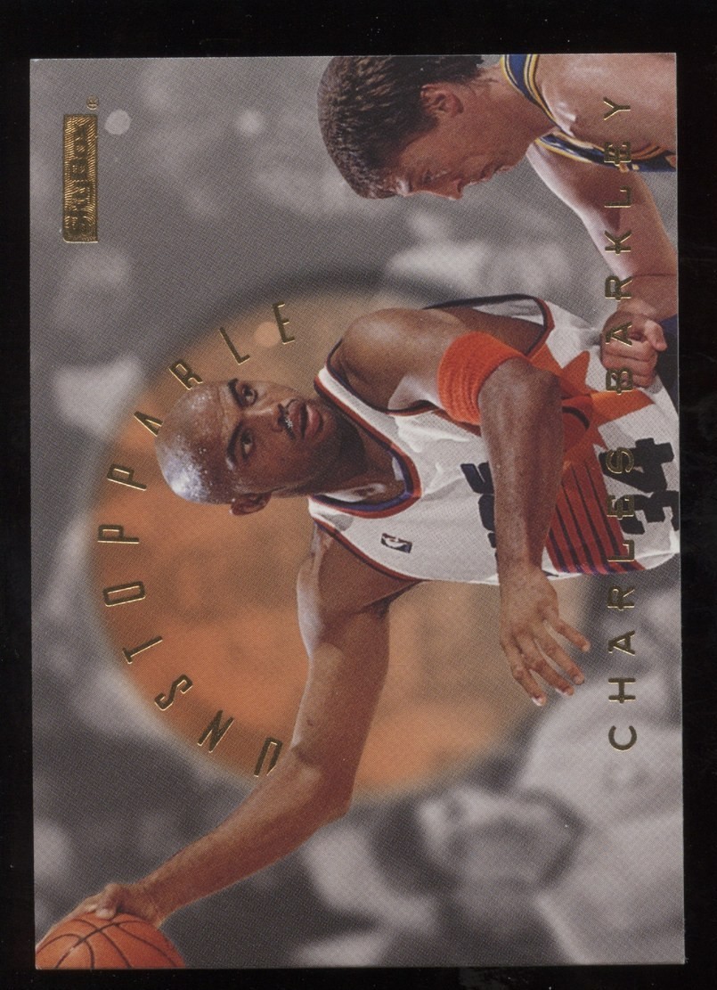 1996-97 SkyBox E-XL Charles Barkley Unstoppable Insert #13 Houston Rockets HOF