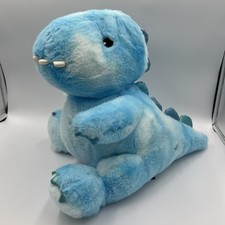 FAO Schwarz Dinosaur Plush Blue Glow Brights Lights Sound 14 Stuffed Animal