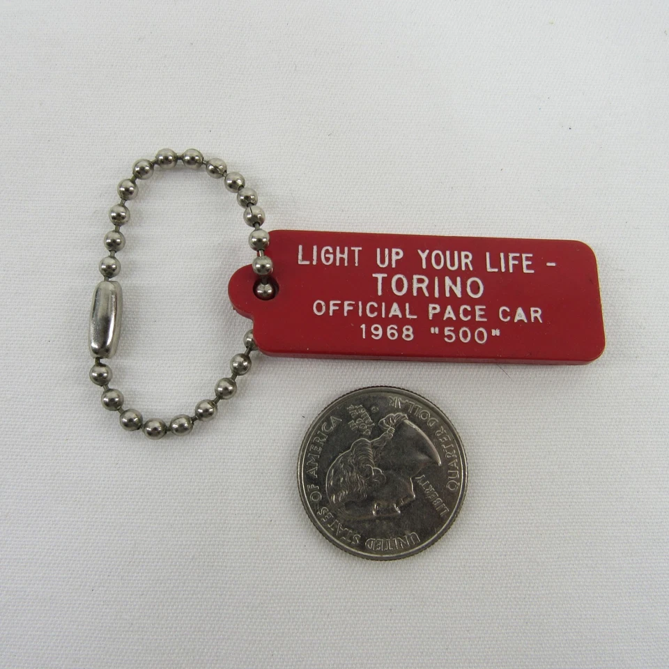 1968 Ford Torino Pace Car Keychain #182 Indianapolis 500 Light Up Your Life - Image 3 of 4
