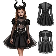 Girls Outfit Sparkly Costume Ruffled Skirt Dress Layered Tulle Cosplay Outfit