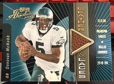 DONOVON MCNABB 2000 PLAYOFF ABSOLUTE LEATHER AND LACES BALL RELIC /350 
