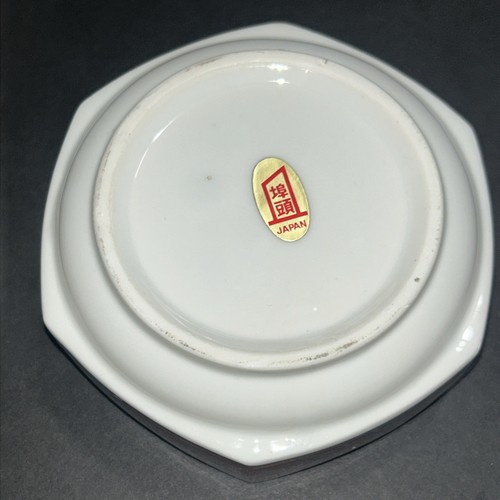 Vintage japanische Imari asiatischer Kranich Porzellan Schmuck Schale Schüssel Waschtisch Kommode Top - Bild 10 von 14