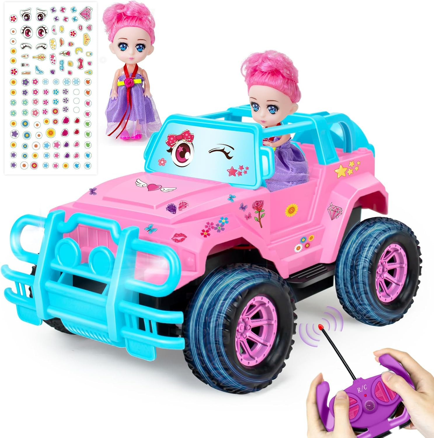 For Girls Kids Pink Rc Race Cars For Girls With Li