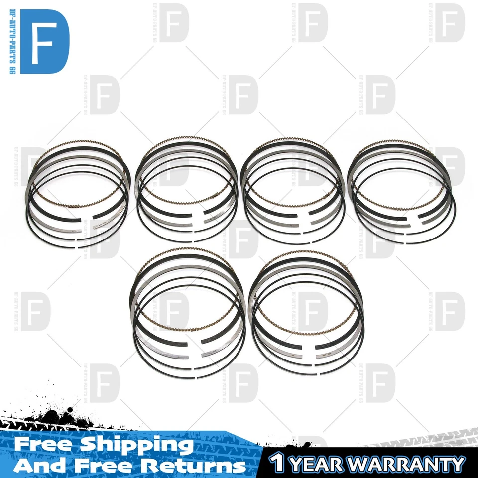 Juego de 6 anillos de pistón PARA BMW 323i 528i E46 E39 2.5 2.8 M52B25 M52B28 11251437077 Foto 3 de 4