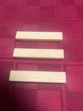 3 Bone Blank Guitar Nuts unbleached