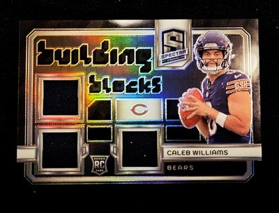 2024 Caleb Williams RC SP 18/99 Panini Spectra Jersey # Match 1/1 Silver Prizm