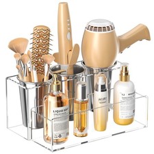 Hair Tool Organizer Acrylic Hair Dryer Holder Bathroom Countertop Blow Dryer Sta
