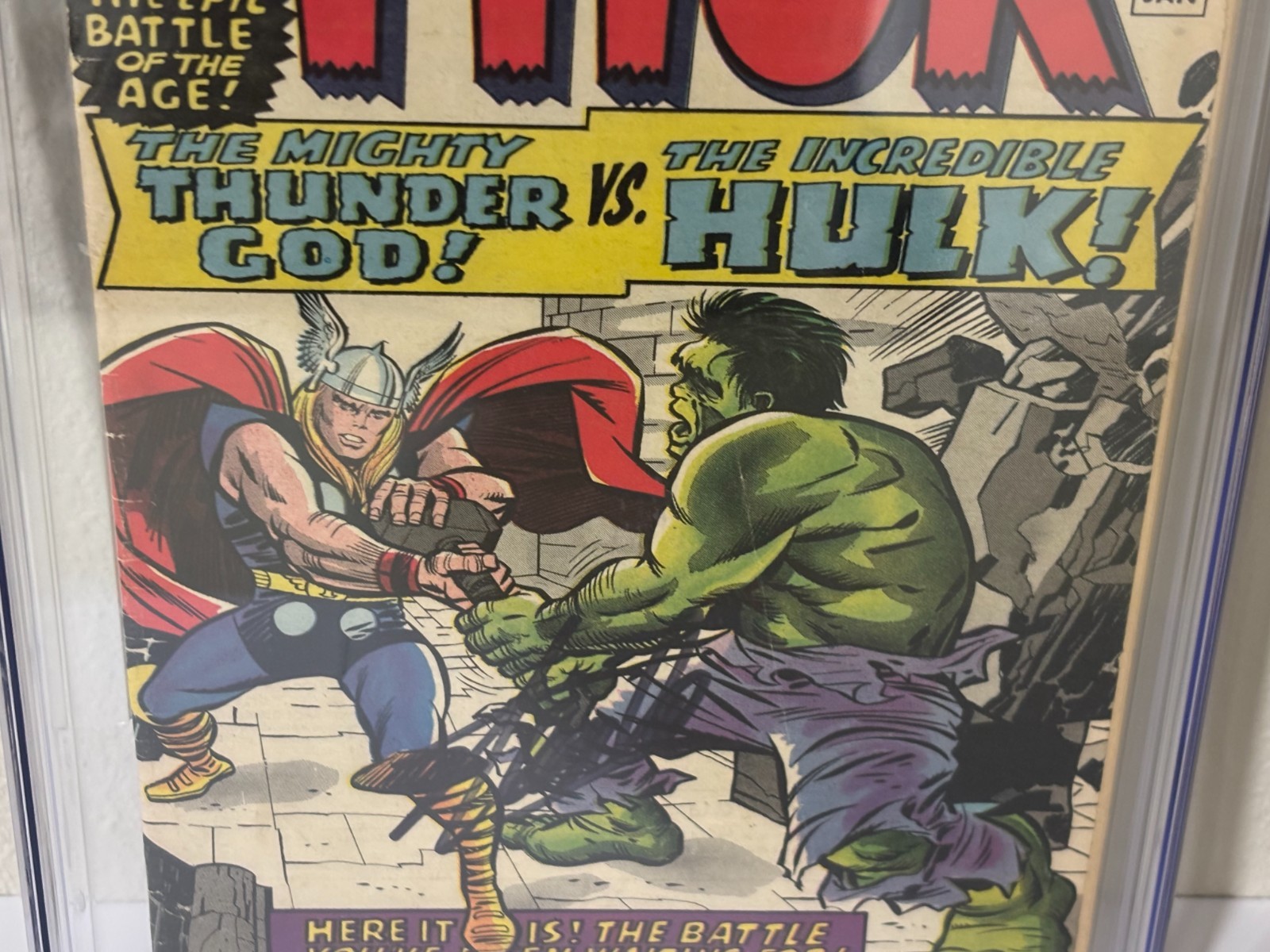 Journey Into Mystery #112 CGC 4.5 SS Signed Stan Lee Classic Thor Vs. Hulk thumbnail 4