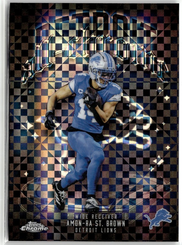 2025 Topps Chrome #ACT-7 Amon-Ra St. Brown All-Chrome Team SuperFractor #/1