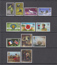 JERSEY 1971 COMPLETE YEAR SET WITH THE STAMPS MINT MNH