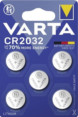 Varta Knopfzellen Batterie CR 2032 Electronics 5-er Pack Lithium