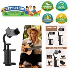 Multi-Compatible Phone Holder for Guitars: Adjustable 360  Clamp for Musicians