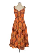 Ulla Johnson Women Orange Cocktail Dress 0