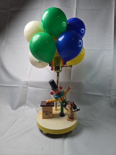 70's Dolly Toy Clown Balloon Vendor Nursery Lamp with Nightlight W/ BOX (TESTED) - Picture 4 of 13