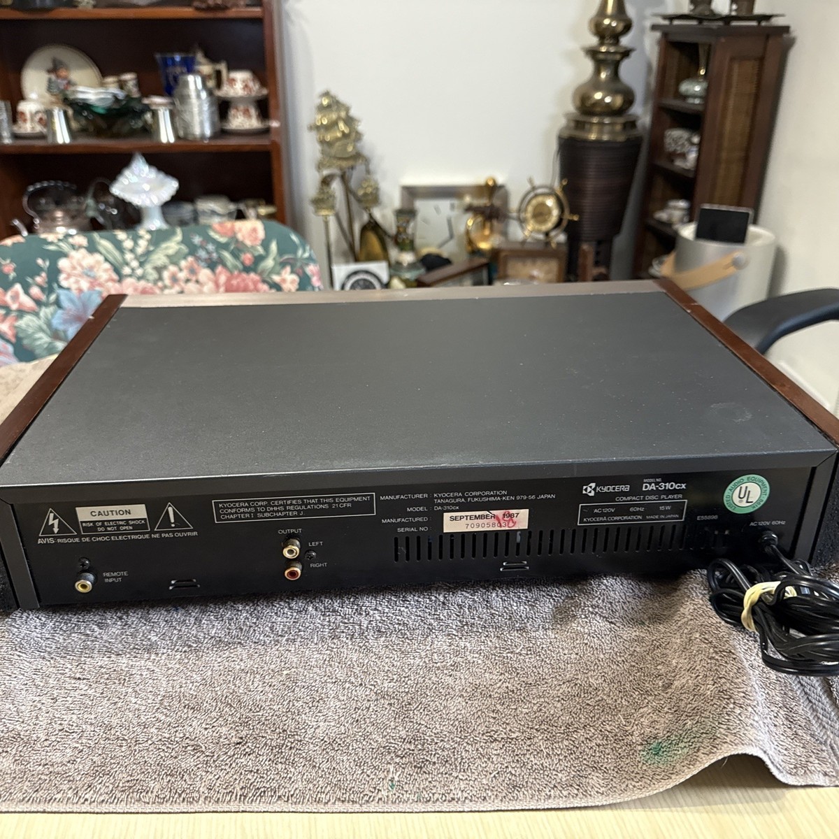 Vintage 1987 Kyocera DA-310cx Compact Disc Player ~ NO REMOTE
