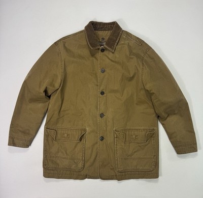 Levi Strauss Jacket Mens Medium Brown Corduroy Collar Workwear Chore Coat Wool
