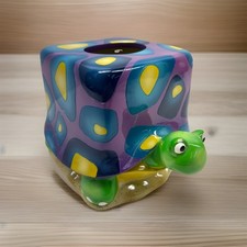 Turtle Time Ceramic Tissue Box Cover - Van Pelt Studio - Made In China