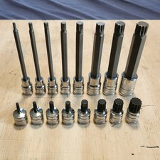 Carlyle Triple Square Twelve Point Bit Socket Set Shallow And Deep M4-m16