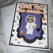 Happy Halloween HANDMADE Greeting Card  Envelope 5x4" 