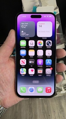 Apple iPhone 14 Pro Max - 128 GB - Deep Purple (Unlocked) - Works - Read First 