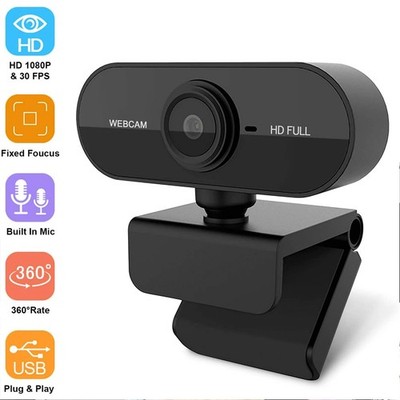 Webcam mit Mikrofon Webkamera USB Webcam 1080P Winkel Einstellbar Plug & Play