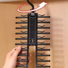 Adjustable 360° Scarf Tie Rack | 20 Hanger Belt Holder | Compact Organizer