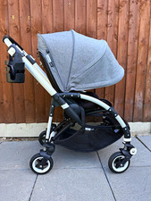 Bugaboo Bee5 Pushchair Grey/Black with Adjustable Canopy, Basket, Cup Holder
