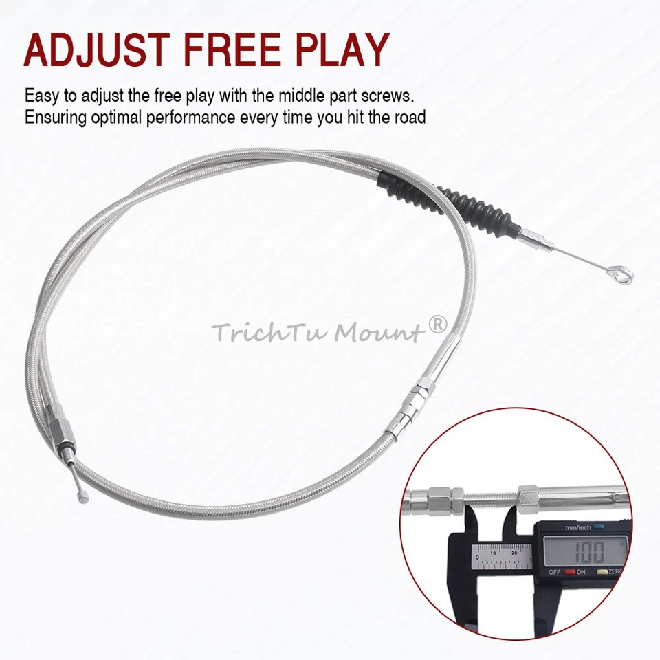 节气门电缆钢丝银色适用于Harley Davidson Sportster XL1200 180CM 71 — 第 4/4 张图片