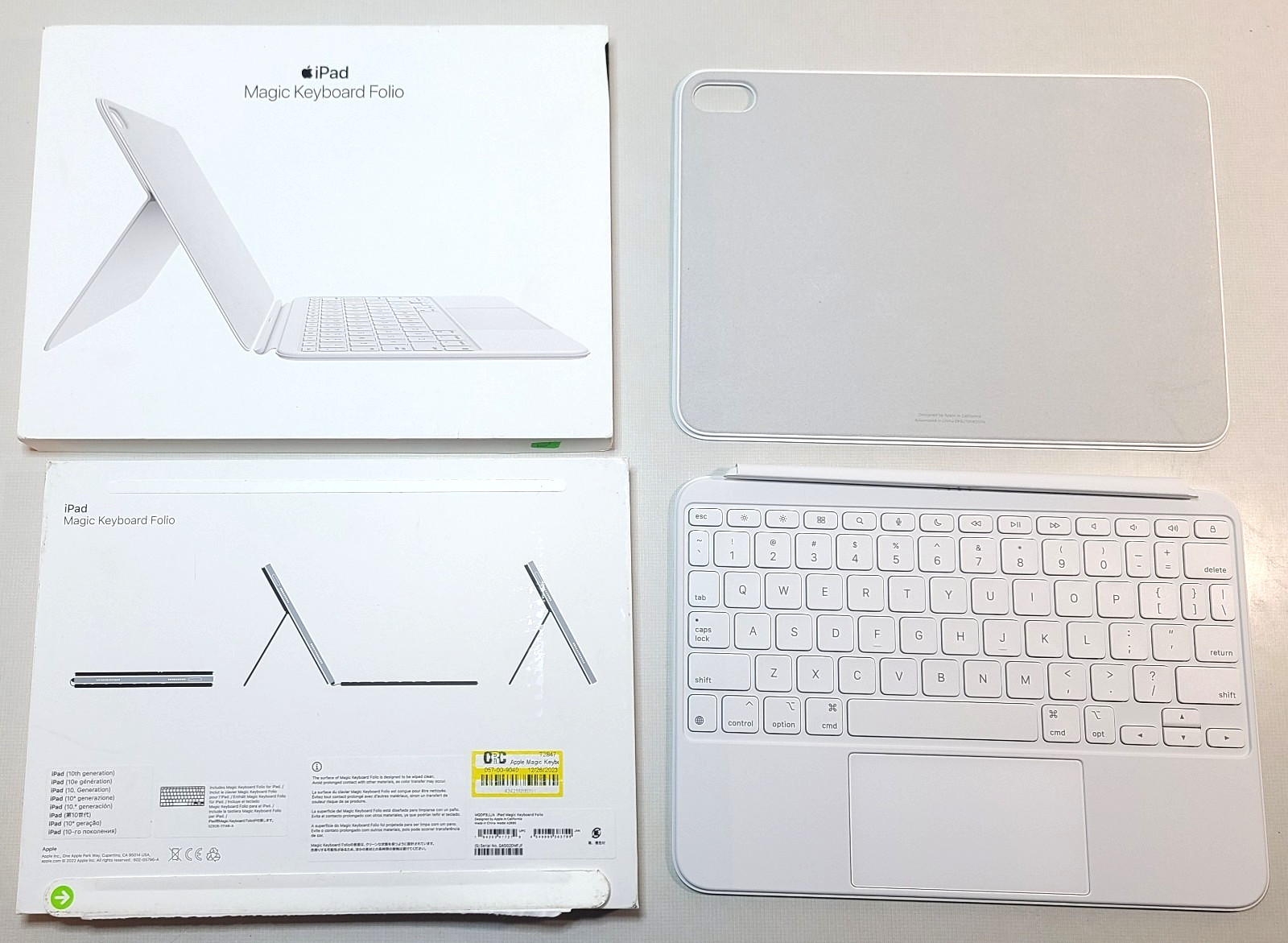 OPEN BOX  Apple Magic Keyboard Case iPad 11" - A16, 10th - White A2695 MQDP3LL/A