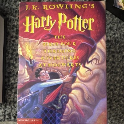 J.K. Rowling Harry Potter First Four Books Scholastic Paperback Illustrated