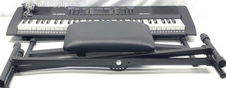 Alesis Melody 61 MKII 61 Key Portable Digital Keyboard Bundle Stand and Bench