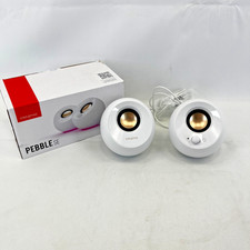 Creative Pebble SE 2.0 Desktop Speakers White w/ Light-Up Base USB Type-C